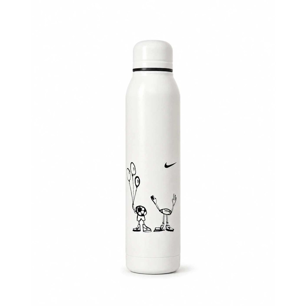 Nike White Stainless Steel Insulated Water Bottle 500ml